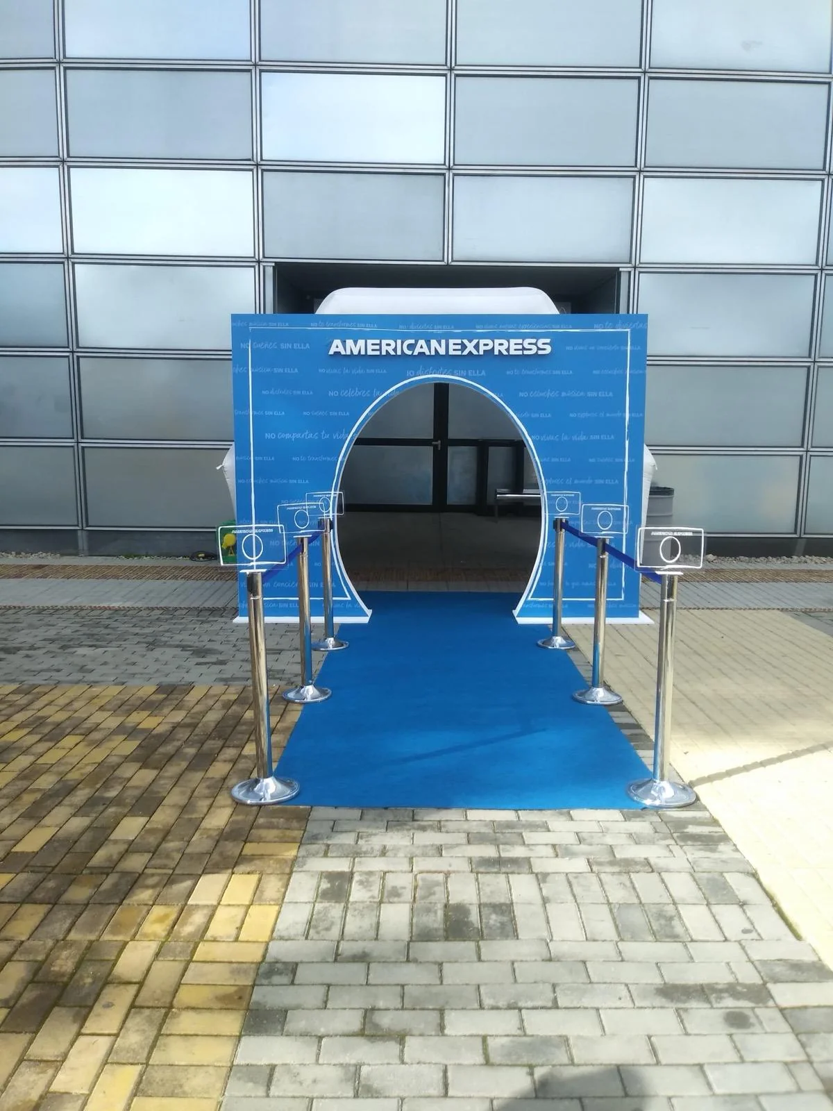 Custom illuminated and dimensional signage for American Express brand activation event, featuring professional design and installation by Habitar 91