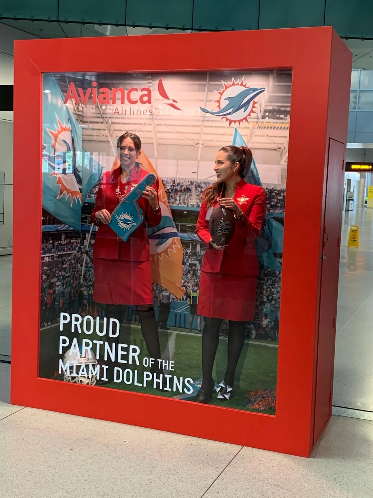 Professional brand activation installation for Avianca featuring custom designed environment with branded elements and experiential design in Miami, Florida
