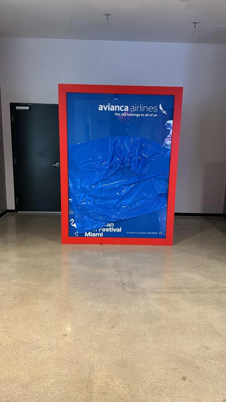 Avianca brand activation display designed and built by Habitar 91 in Miami, Florida