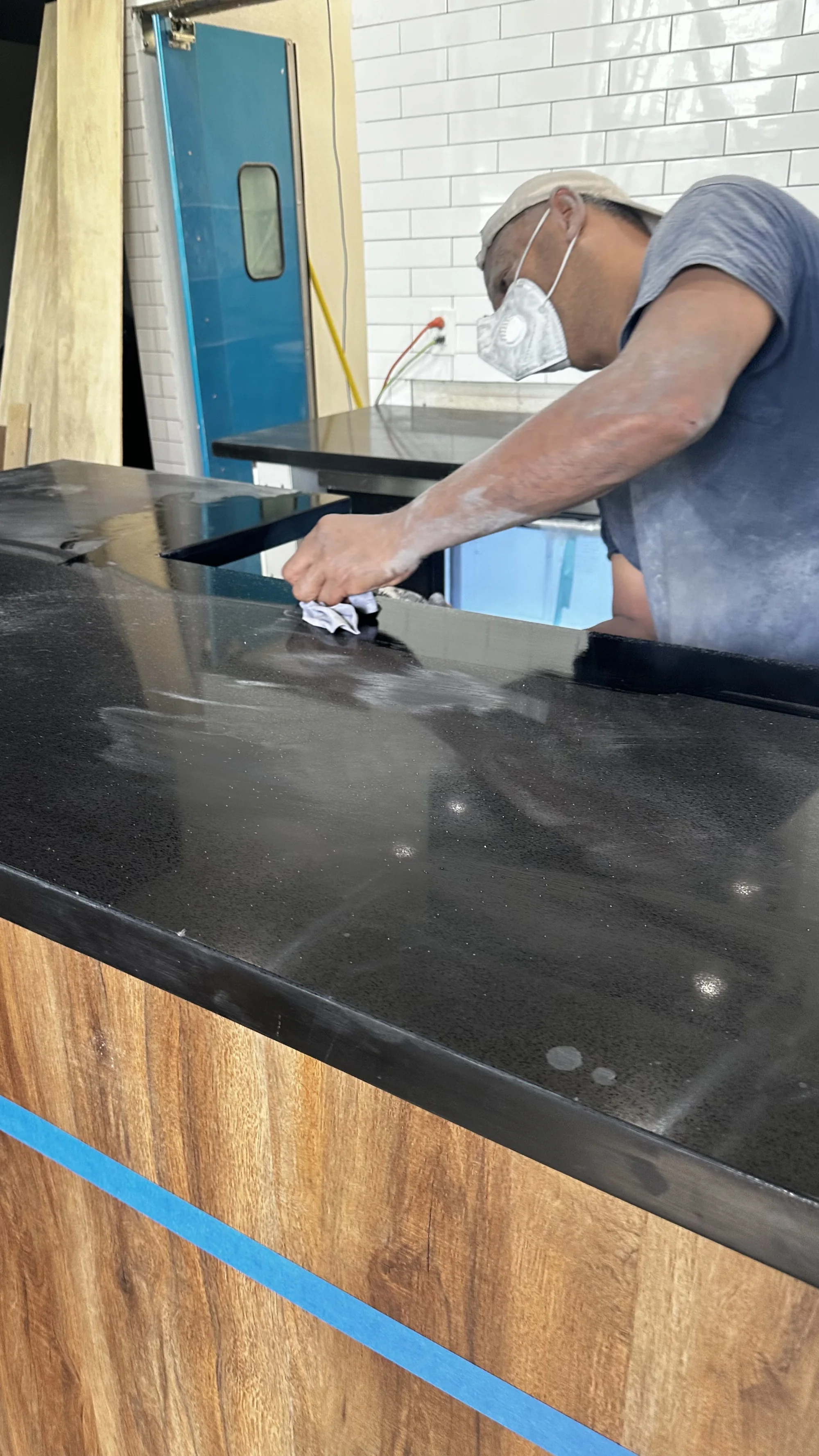 Modern restaurant interior design featuring custom branded elements and commercial build-out for BBQ Chicken in Davie, Florida