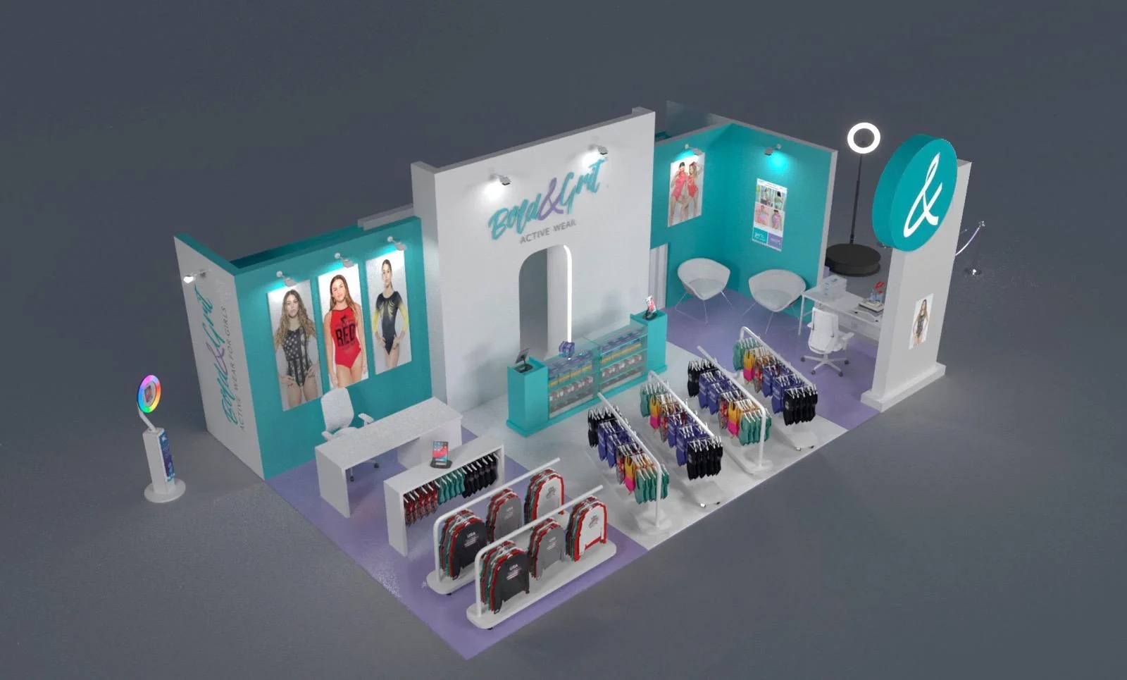Custom trade show booth design and fabrication for Bold and Grit in Miami, Florida by Habitar 91