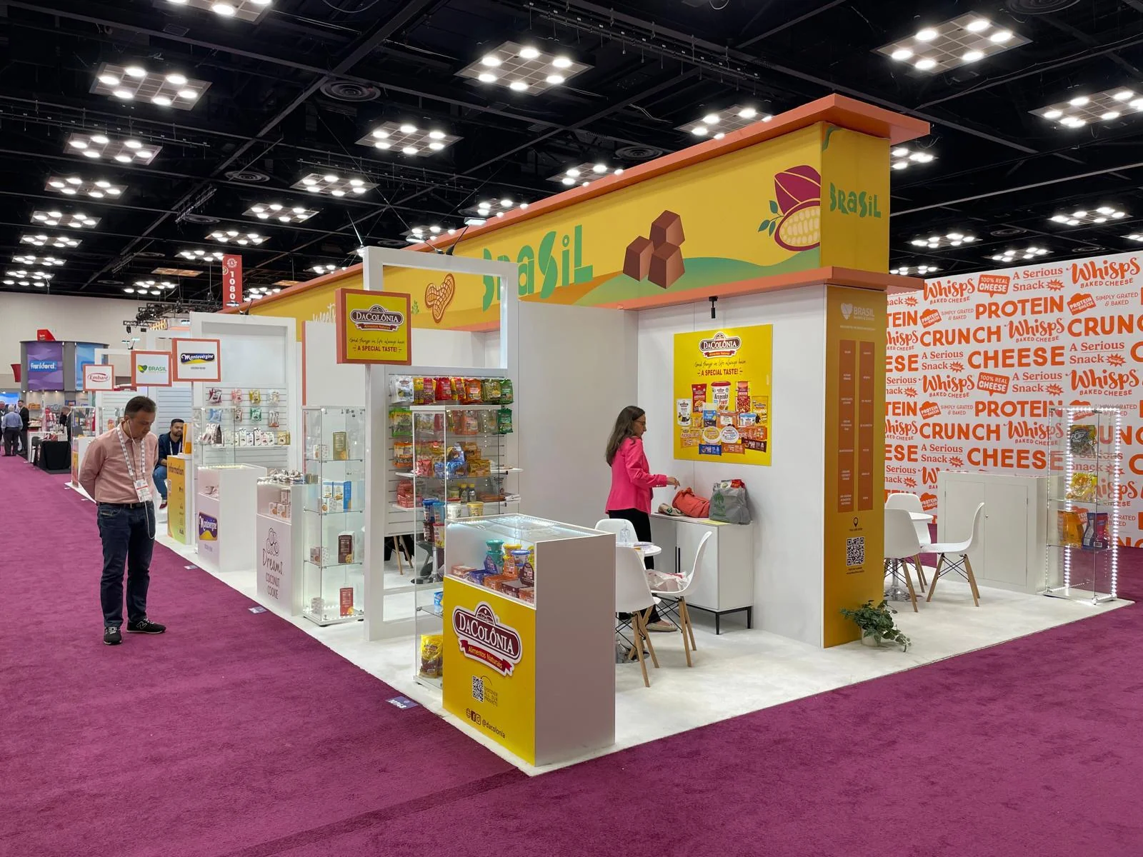 Custom trade show booth designed and built by Habitar 91 for Brasil in Orlando, Florida